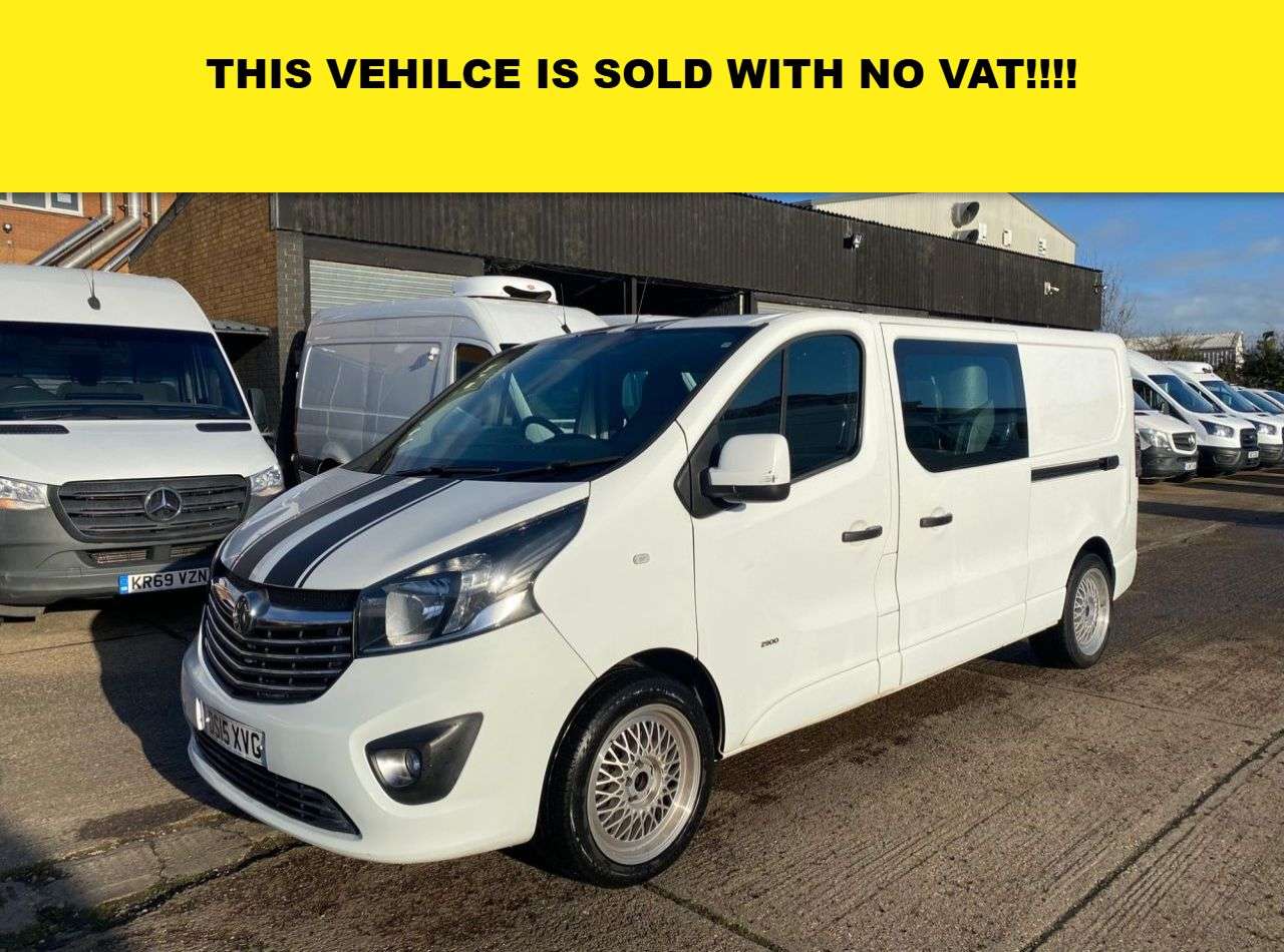 A 2015 VAUXHALL VIVARO 1.6 CDTI 2900 SPORTIVE DOUBLE CREW CAB L2 H1. 6 SEATER. AIRCON. SENSORS. PX A 2015 VAUXHALL VIVARO 1.6 CDTI 2900 SPORTIVE DOUBLE CREW CAB L2 H1. 6 SEATER. AIRCON. SENSORS. PX