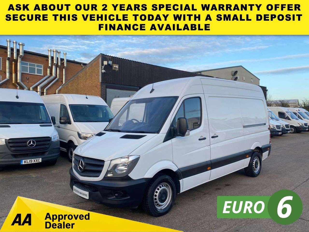 A 2017 MERCEDES-BENZ SPRINTER 2.1 314 CDI L2 H2 MWB H/ROOF 140BHP. RWD. FINANCE. EURO 6 ULEZ. PX A 2017 MERCEDES-BENZ SPRINTER 2.1 314 CDI L2 H2 MWB H/ROOF 140BHP. RWD. FINANCE. EURO 6 ULEZ. PX