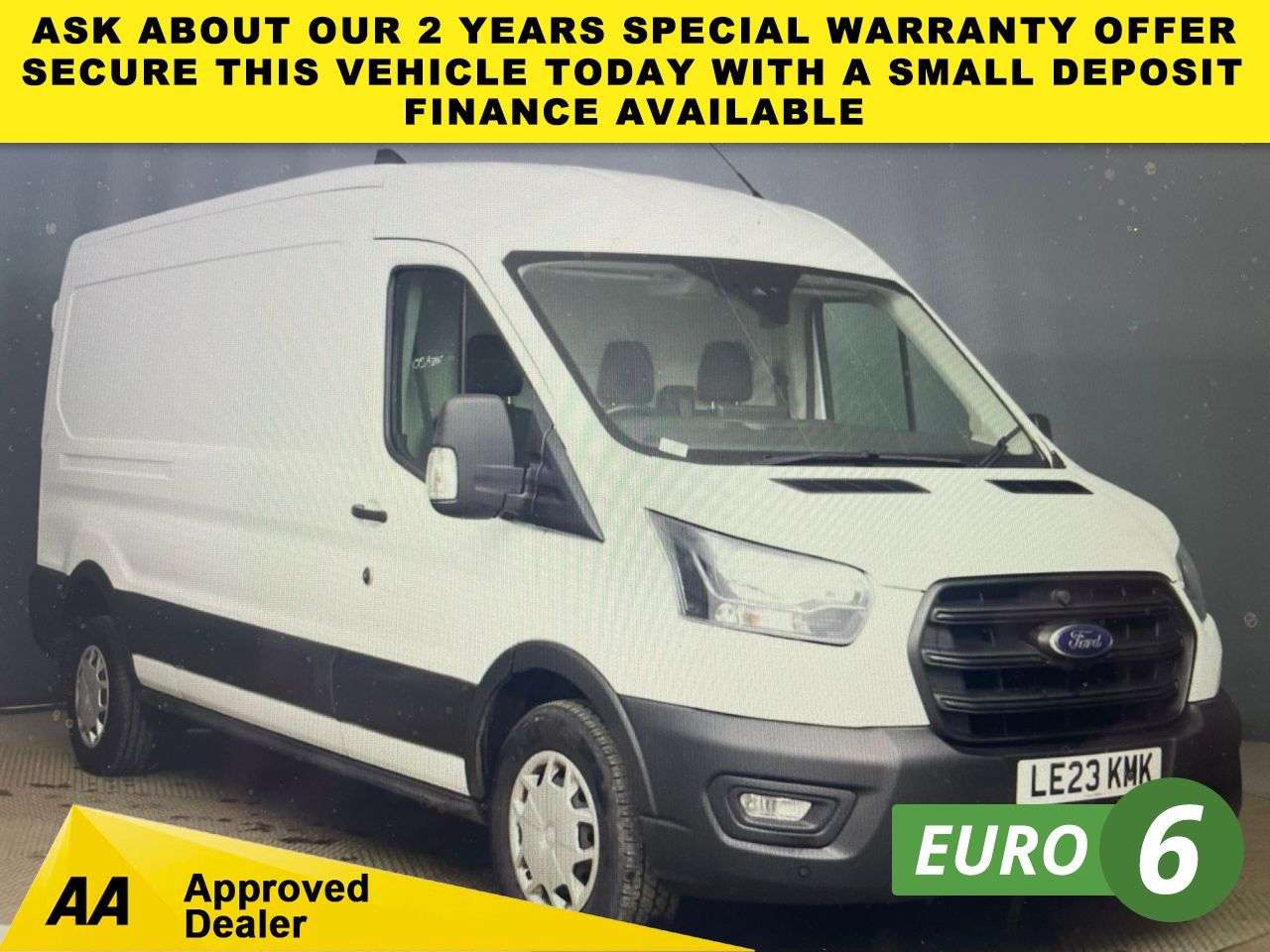 A 2023 FORD TRANSIT 2.0 TDCI T350 TREND ECOBLUE L3 H2 LWB L/ROOF FWD 130BHP. AC. LOW 73K MLS. F A 2023 FORD TRANSIT 2.0 TDCI T350 TREND ECOBLUE L3 H2 LWB L/ROOF FWD 130BHP. AC. LOW 73K MLS. F