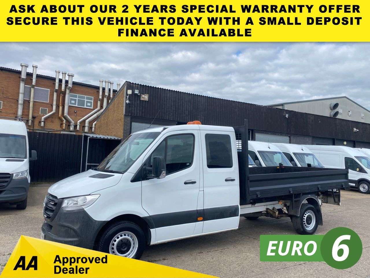 A 2020 MERCEDES-BENZ SPRINTER 2.1 316 CDI L3 TIPPER DROPSIDE 160BHP. DOUBLE CREW CAB. 7 SEATER. LOW 82K M A 2020 MERCEDES-BENZ SPRINTER 2.1 316 CDI L3 TIPPER DROPSIDE 160BHP. DOUBLE CREW CAB. 7 SEATER. LOW 82K M