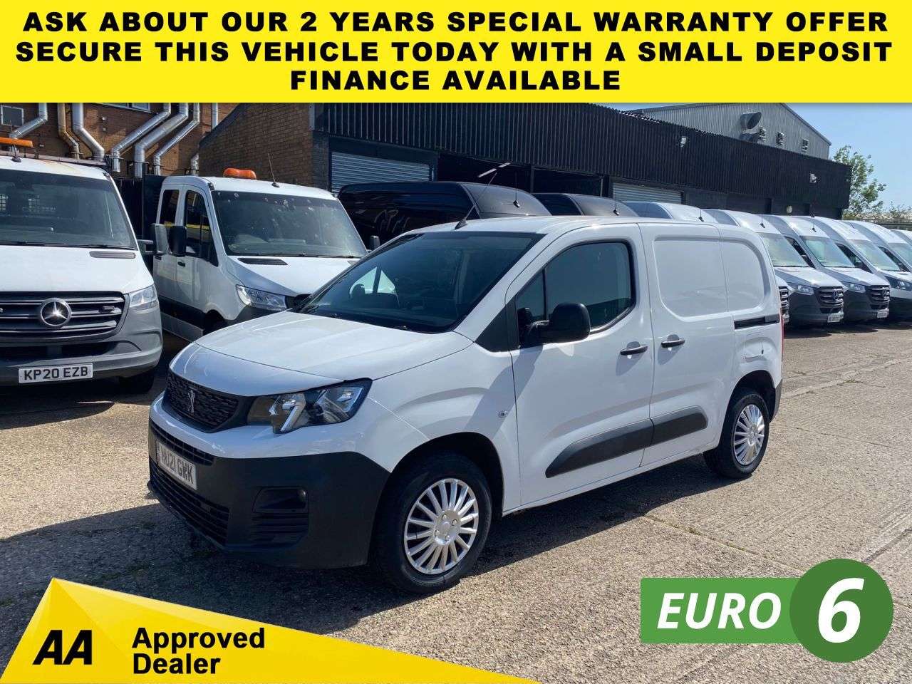 A 2021 PEUGEOT PARTNER 1.5 BLUE HDI PROFESSIONAL L1 SWB 100BHP. AIRCON. SENSORS. 82K MILES. NEW SH A 2021 PEUGEOT PARTNER 1.5 BLUE HDI PROFESSIONAL L1 SWB 100BHP. AIRCON. SENSORS. 82K MILES. NEW SH