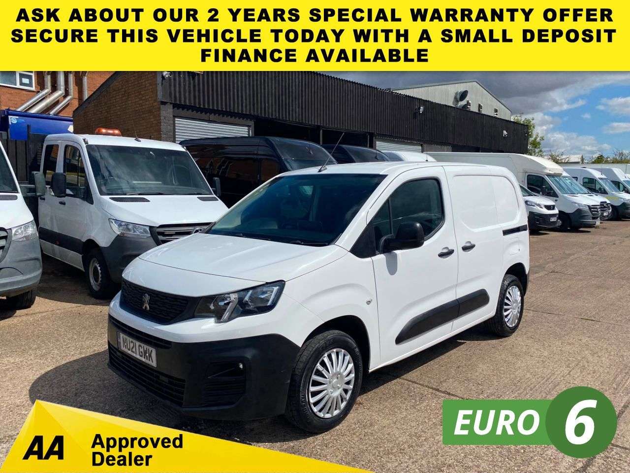 A 2021 PEUGEOT PARTNER 1.5 BLUE HDI PROFESSIONAL L1 SWB 100BHP. AIRCON. SENSORS. 82K MILES. NEW SH A 2021 PEUGEOT PARTNER 1.5 BLUE HDI PROFESSIONAL L1 SWB 100BHP. AIRCON. SENSORS. 82K MILES. NEW SH