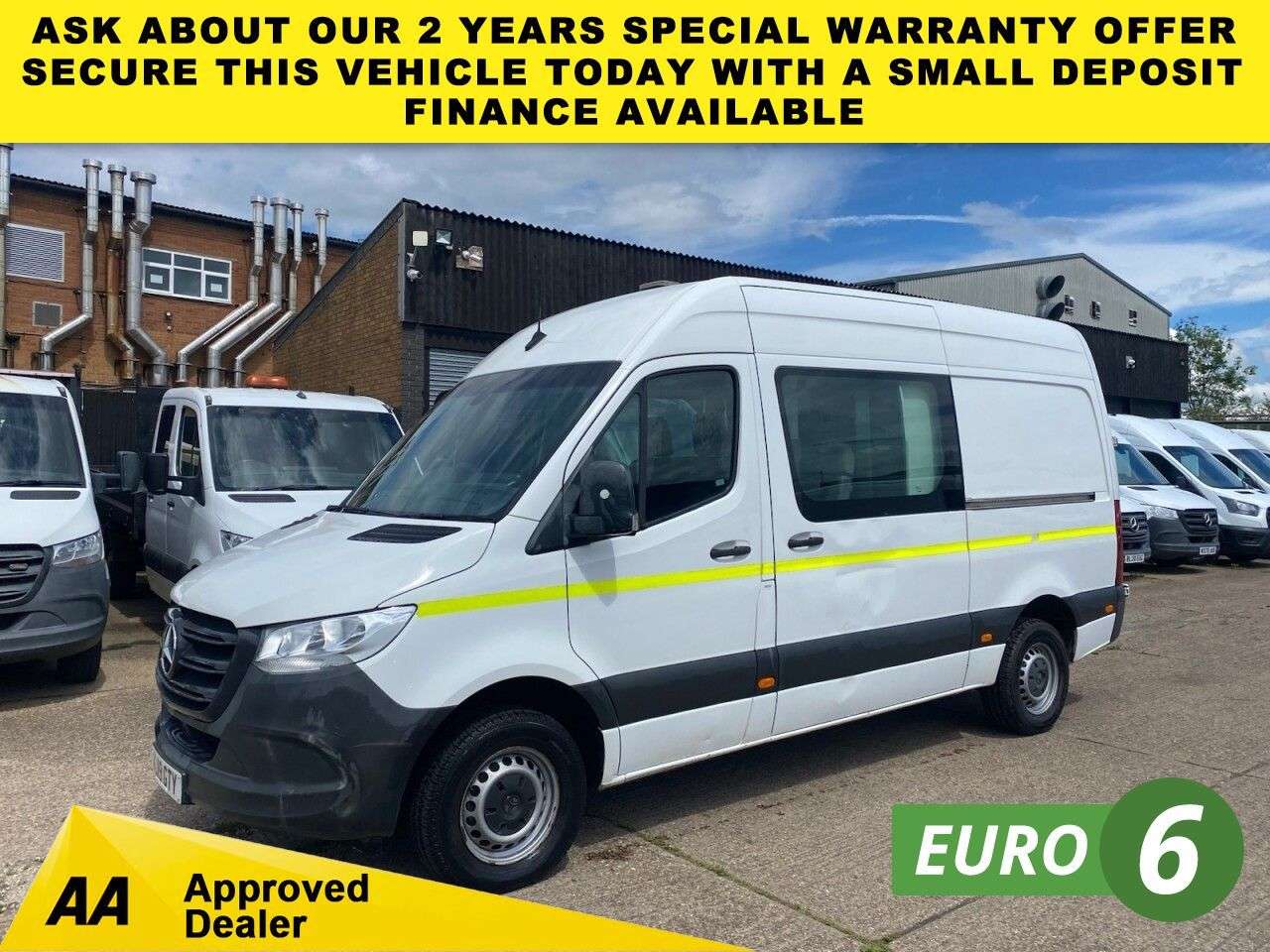 A 2019 MERCEDES-BENZ SPRINTER 2.1 314 CDI L2 H2 MWB H/ROOF 140BHP. RWD. CREW CAB. 5X SEATER. FINANCE. PX. A 2019 MERCEDES-BENZ SPRINTER 2.1 314 CDI L2 H2 MWB H/ROOF 140BHP. RWD. CREW CAB. 5X SEATER. FINANCE. PX.