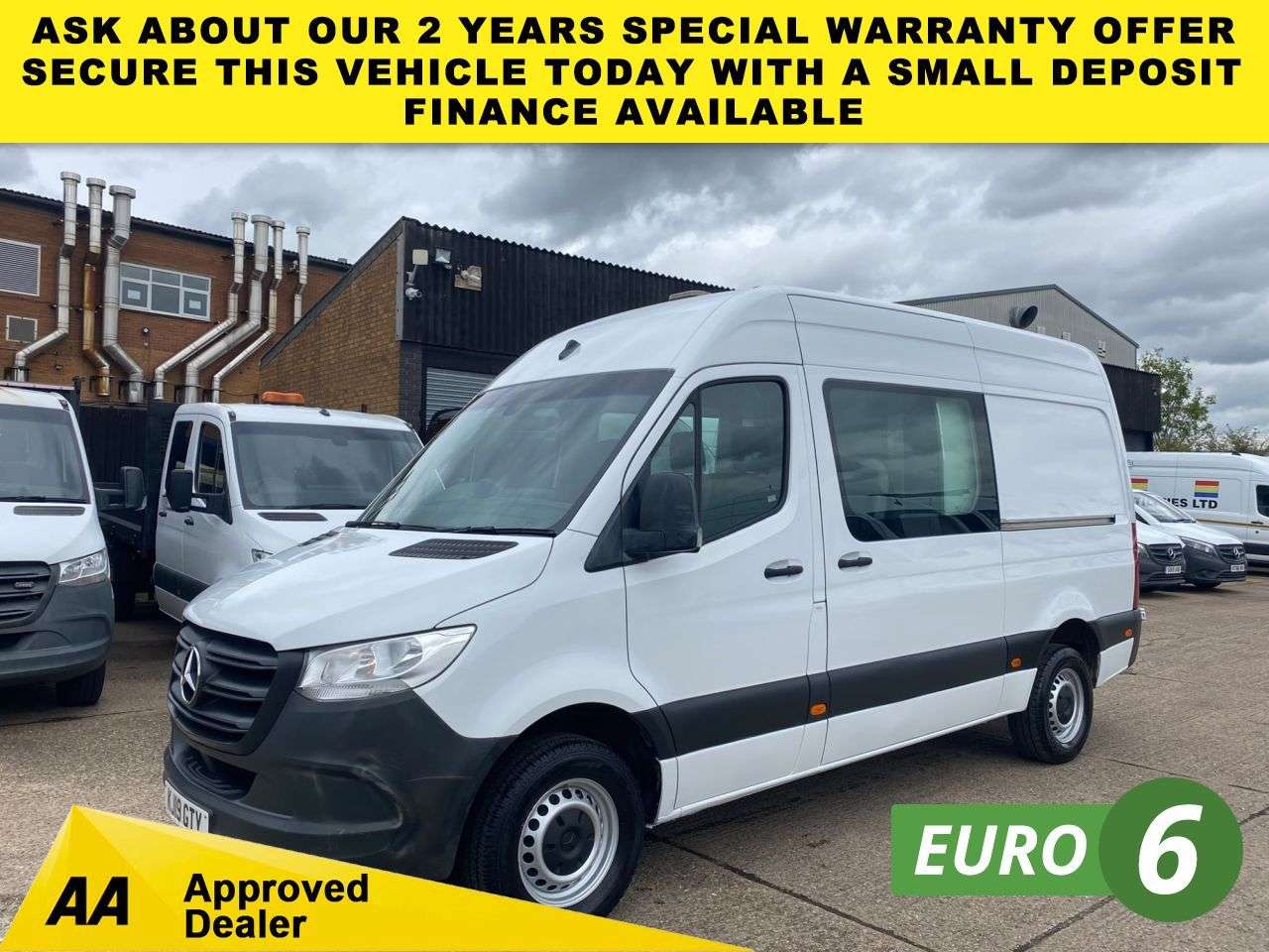 A 2019 MERCEDES-BENZ SPRINTER 2.1 314 CDI L2 H2 MWB H/ROOF 140BHP. RWD. CREW CAB. 5X SEATER. FINANCE. PX. A 2019 MERCEDES-BENZ SPRINTER 2.1 314 CDI L2 H2 MWB H/ROOF 140BHP. RWD. CREW CAB. 5X SEATER. FINANCE. PX.