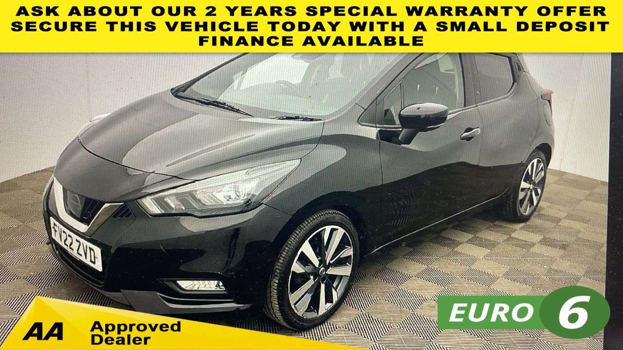 A 2022 NISSAN MICRA 1.0 IG-T TEKNA HATCHBACK 5DR PETROL MANUAL 90BHP. EURO 6 ULEZ. 94K MLS. AIR A 2022 NISSAN MICRA 1.0 IG-T TEKNA HATCHBACK 5DR PETROL MANUAL 90BHP. EURO 6 ULEZ. 94K MLS. AIR