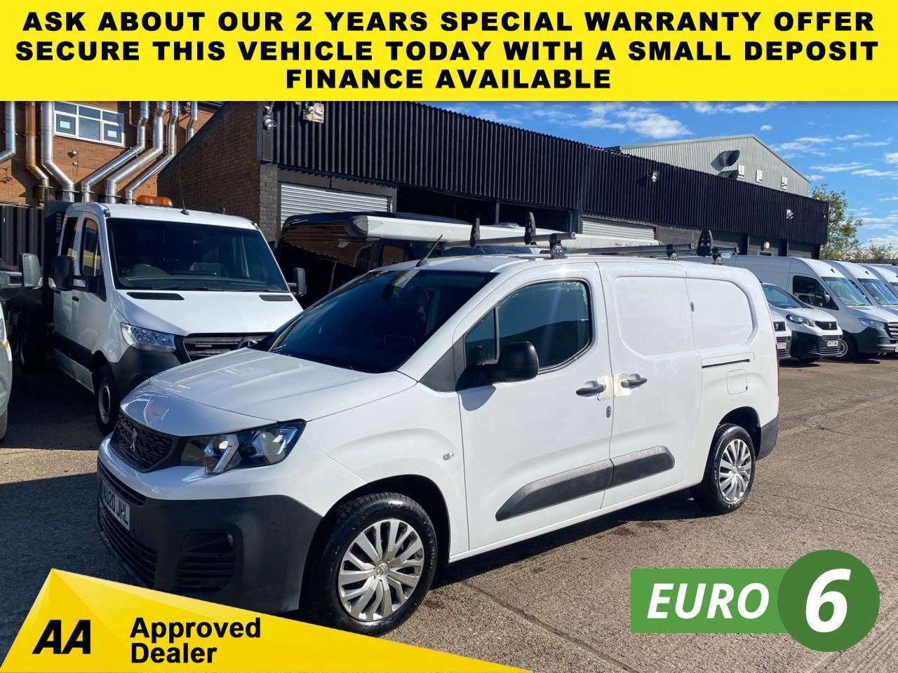 A 2020 PEUGEOT PARTNER 1.5 BLUE HDI PROFESSIONAL LWB 100BHP. LOW 29K MLS. ROOF RACK. AIRCON. FINAN A 2020 PEUGEOT PARTNER 1.5 BLUE HDI PROFESSIONAL LWB 100BHP. LOW 29K MLS. ROOF RACK. AIRCON. FINAN