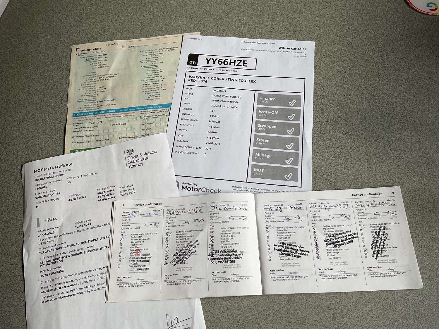 2016 VAUXHALL CORSA 2016 VAUXHALL CORSA