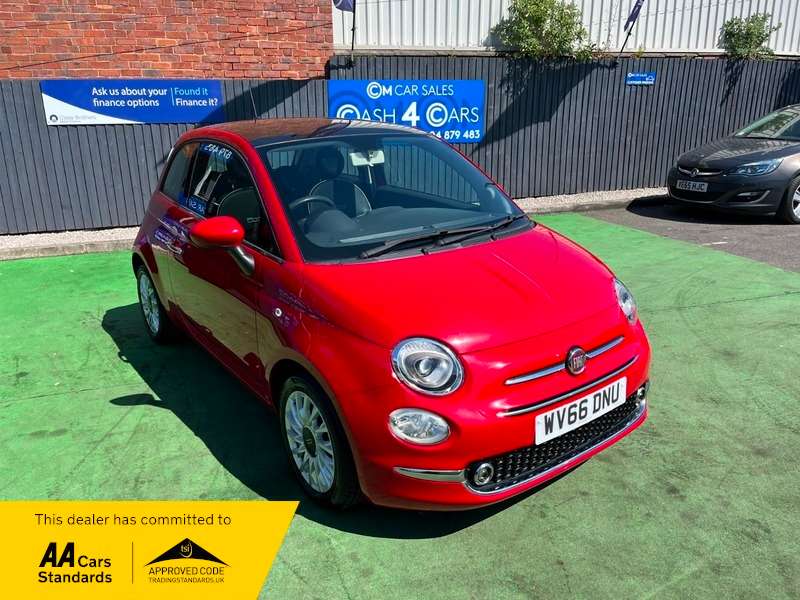 A 2016 FIAT 500 1.2 Lounge Hatchback 3dr Petrol Manual Euro 6 (s/s) (69 bhp) A 2016 FIAT 500 1.2 Lounge Hatchback 3dr Petrol Manual Euro 6 (s/s) (69 bhp)