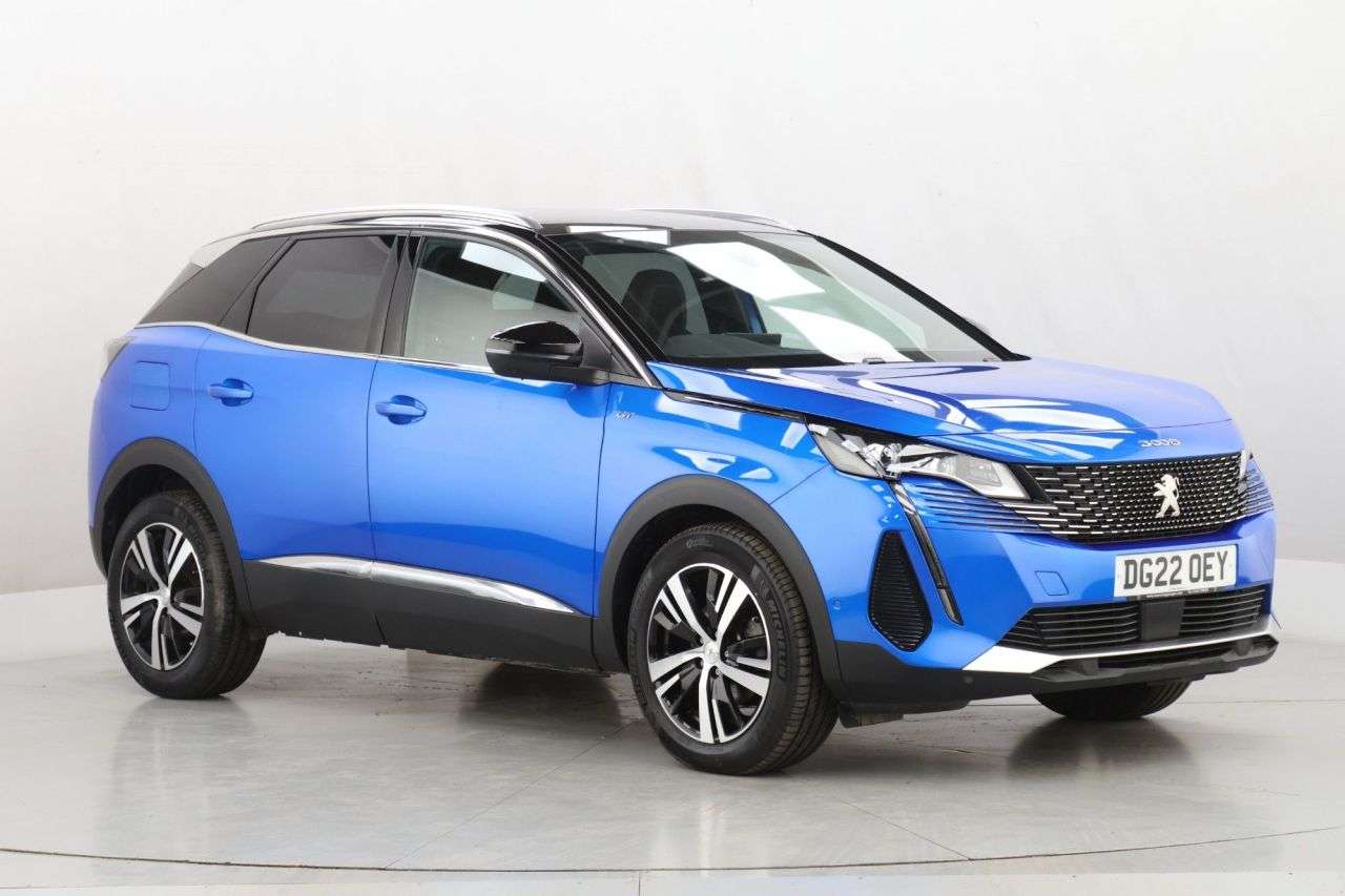 A 2022 PEUGEOT 3008 1.2 PureTech GT SUV 5dr Petrol EAT Euro 6 (s/s) (130 ps) A 2022 PEUGEOT 3008 1.2 PureTech GT SUV 5dr Petrol EAT Euro 6 (s/s) (130 ps)