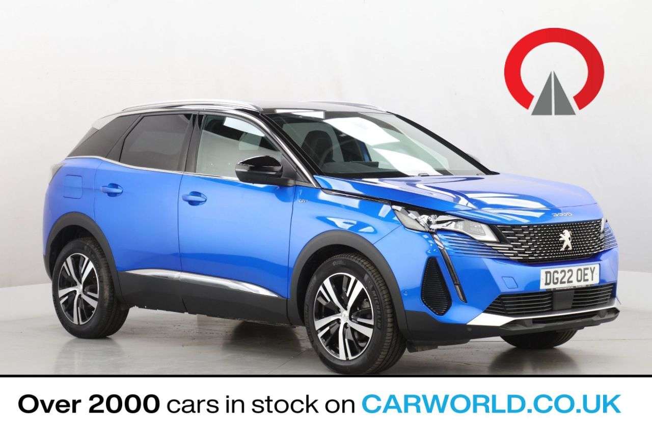 A 2022 PEUGEOT 3008 1.2 PureTech GT SUV 5dr Petrol EAT Euro 6 (s/s) (130 ps) A 2022 PEUGEOT 3008 1.2 PureTech GT SUV 5dr Petrol EAT Euro 6 (s/s) (130 ps)