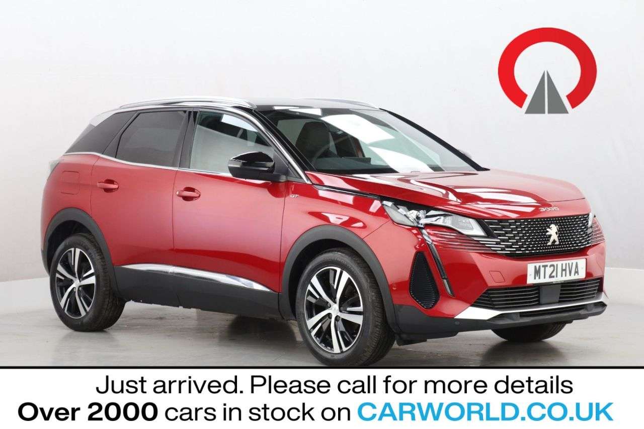 A 2021 PEUGEOT 3008 1.2 PureTech GT SUV 5dr Petrol Manual Euro 6 (s/s) (130 ps) A 2021 PEUGEOT 3008 1.2 PureTech GT SUV 5dr Petrol Manual Euro 6 (s/s) (130 ps)