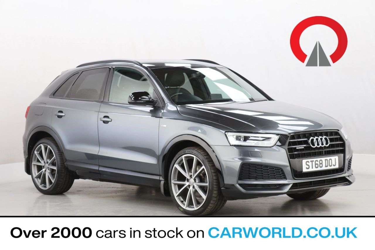 A 2018 AUDI Q3 2.0 TDI Black Edition SUV 5dr Diesel Manual quattro Euro 6 (s/s) (150 ps) A 2018 AUDI Q3 2.0 TDI Black Edition SUV 5dr Diesel Manual quattro Euro 6 (s/s) (150 ps)