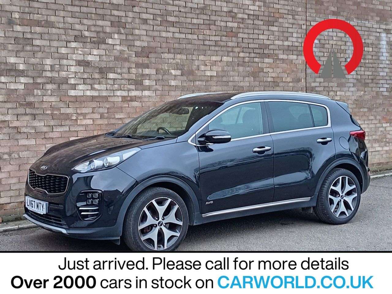 A 2017 KIA SPORTAGE 1.6 T-GDi GT-Line SUV 5dr Petrol Manual AWD Euro 6 (174 bhp) A 2017 KIA SPORTAGE 1.6 T-GDi GT-Line SUV 5dr Petrol Manual AWD Euro 6 (174 bhp)