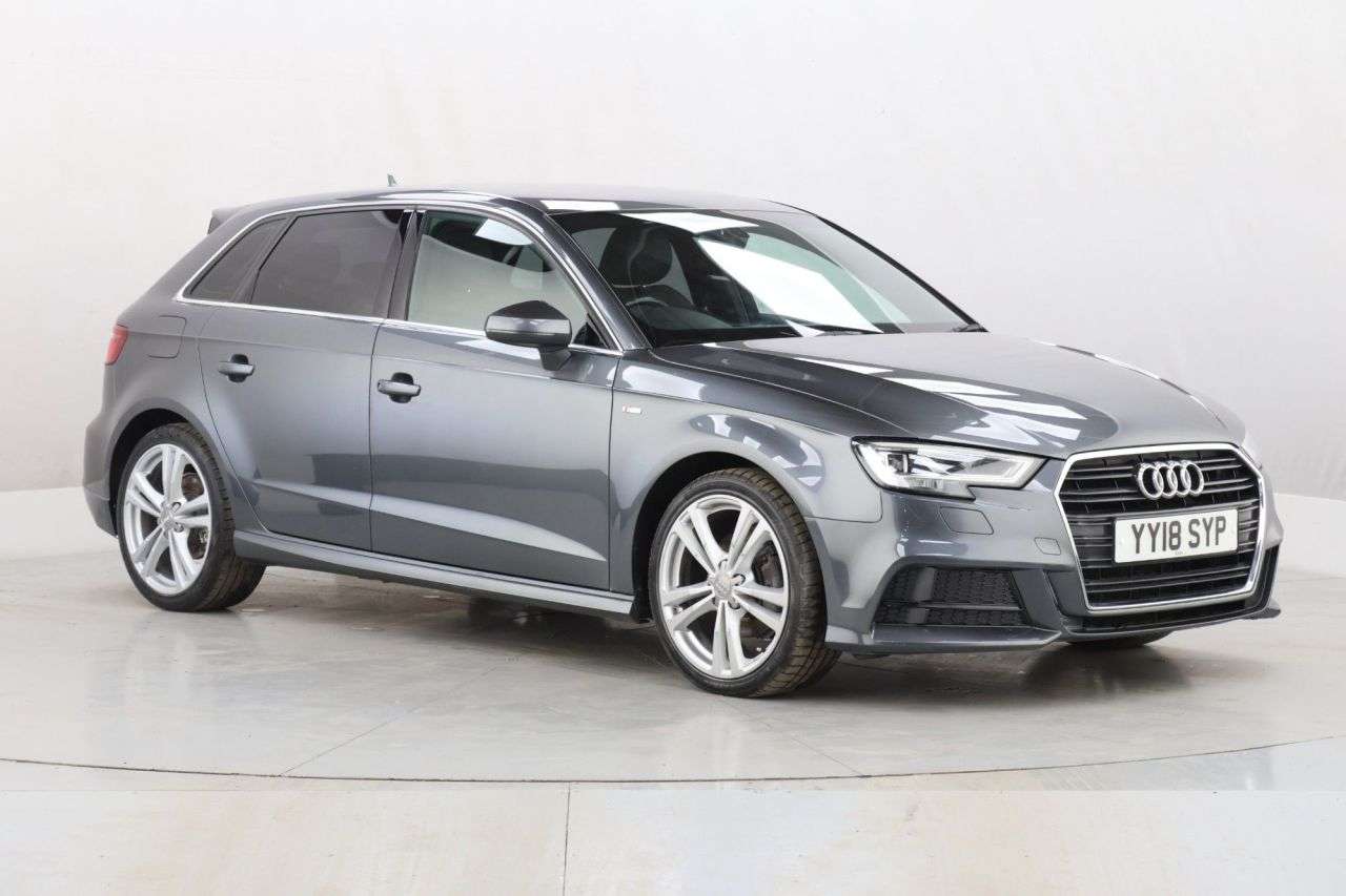 A 2018 AUDI A3 1.5 TFSI CoD S line Sportback 5dr Petrol Manual Euro 6 (s/s) (150 ps) A 2018 AUDI A3 1.5 TFSI CoD S line Sportback 5dr Petrol Manual Euro 6 (s/s) (150 ps)