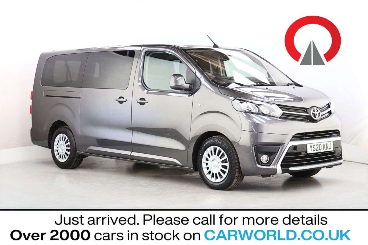 A 2020 TOYOTA PROACE VERSO 2.0D Shuttle Long MPV 5dr Diesel Manual LWB Euro 6 (s/s) (9 Seat) (150 ps) A 2020 TOYOTA PROACE VERSO 2.0D Shuttle Long MPV 5dr Diesel Manual LWB Euro 6 (s/s) (9 Seat) (150 ps)