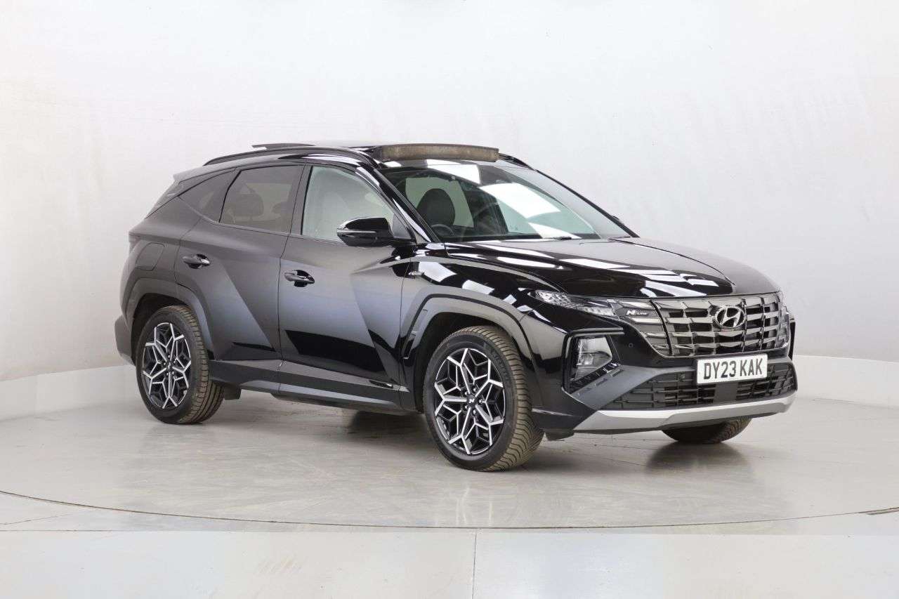 A 2023 HYUNDAI TUCSON 1.6 T-GDi 13.8kWh N Line S SUV 5dr Petrol Plug-in Hybrid Auto 4WD Euro 6 (s A 2023 HYUNDAI TUCSON 1.6 T-GDi 13.8kWh N Line S SUV 5dr Petrol Plug-in Hybrid Auto 4WD Euro 6 (s