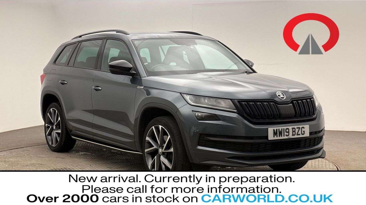 A 2019 SKODA KODIAQ 2.0 TDI SportLine SUV 5dr Diesel DSG 4WD Euro 6 (s/s) (7 Seat) (150 ps) A 2019 SKODA KODIAQ 2.0 TDI SportLine SUV 5dr Diesel DSG 4WD Euro 6 (s/s) (7 Seat) (150 ps)