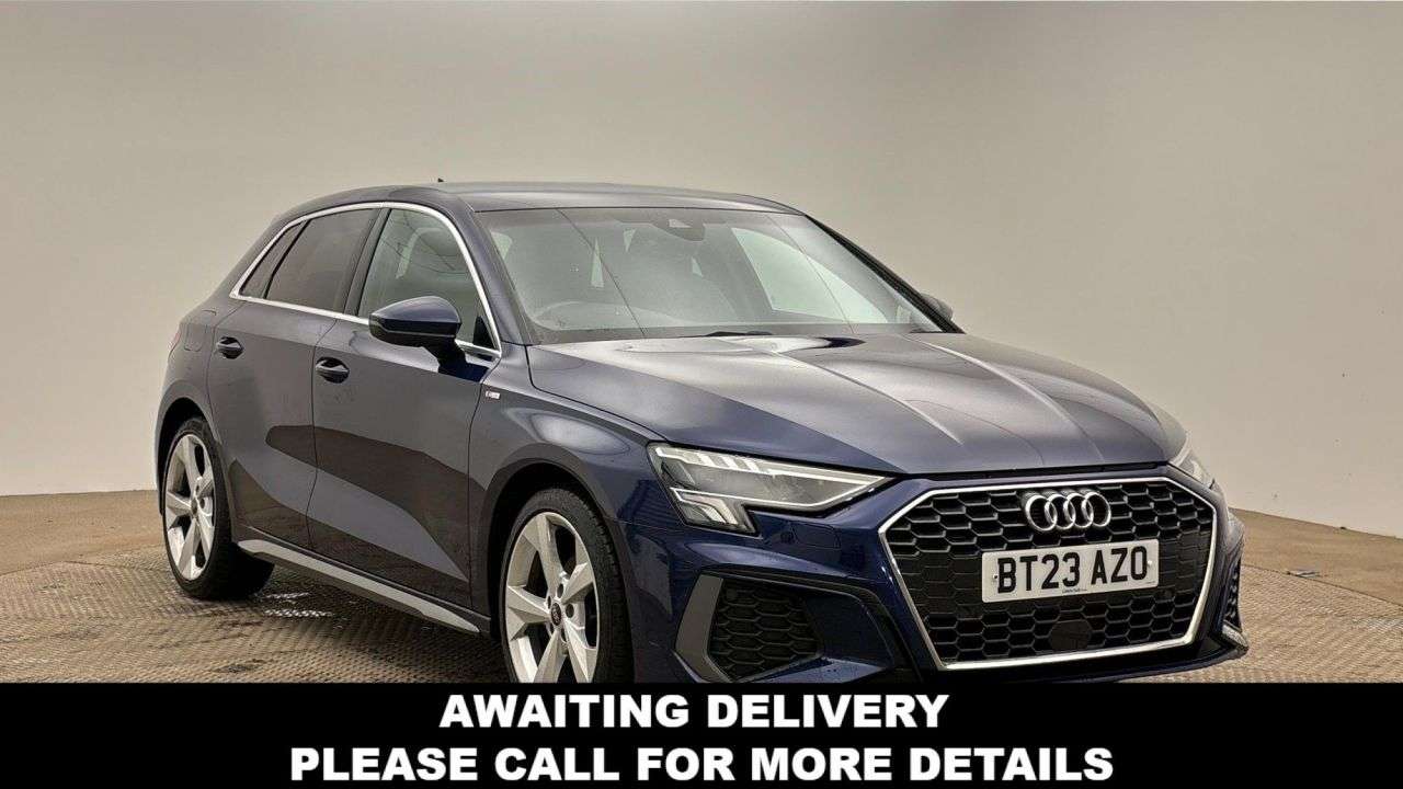 A 2023 AUDI A3 1.5 TFSI 35 S line Sportback 5dr Petrol Manual Euro 6 (s/s) (150 ps) A 2023 AUDI A3 1.5 TFSI 35 S line Sportback 5dr Petrol Manual Euro 6 (s/s) (150 ps)