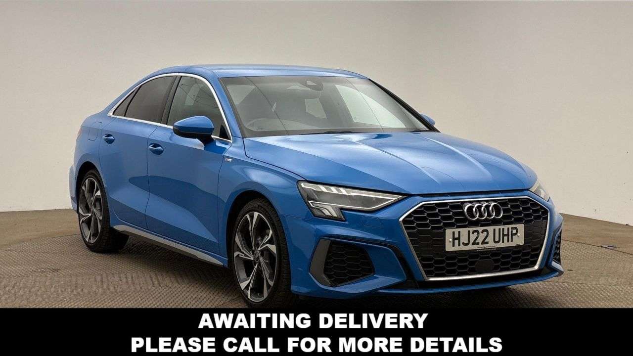 A 2022 AUDI A3 1.0 TFSI 30 S line Saloon 4dr Petrol Manual Euro 6 (s/s) (110 ps) A 2022 AUDI A3 1.0 TFSI 30 S line Saloon 4dr Petrol Manual Euro 6 (s/s) (110 ps)