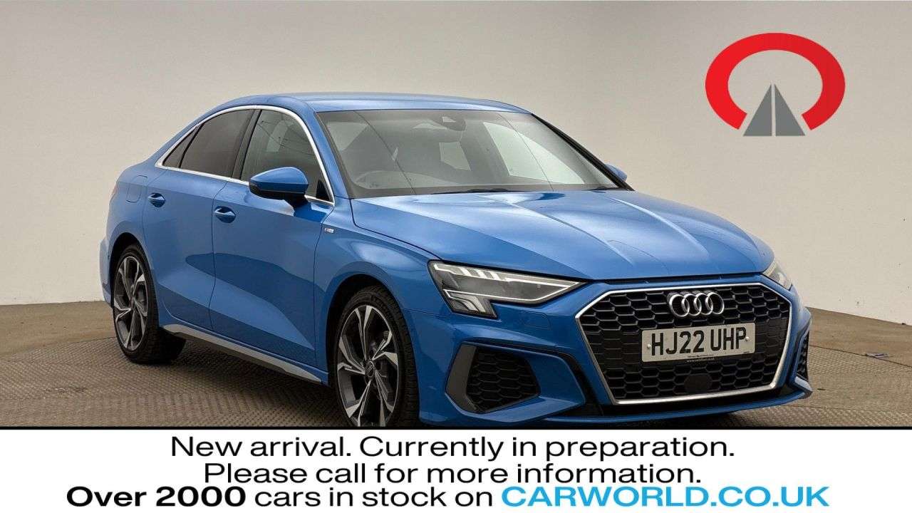 A 2022 AUDI A3 1.0 TFSI 30 S line Saloon 4dr Petrol Manual Euro 6 (s/s) (110 ps) A 2022 AUDI A3 1.0 TFSI 30 S line Saloon 4dr Petrol Manual Euro 6 (s/s) (110 ps)