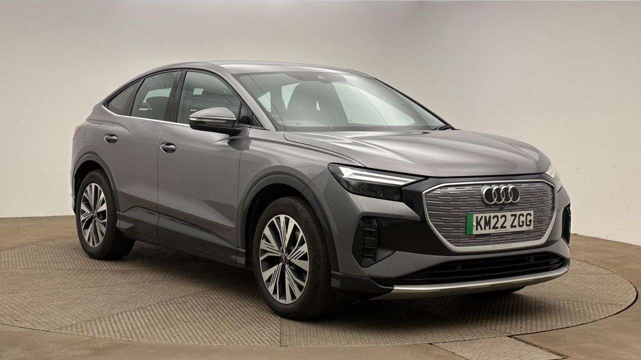 A 2022 AUDI Q4 E-TRON 35 Sport Sportback 5dr Electric Auto 55kWh (170 ps) A 2022 AUDI Q4 E-TRON 35 Sport Sportback 5dr Electric Auto 55kWh (170 ps)