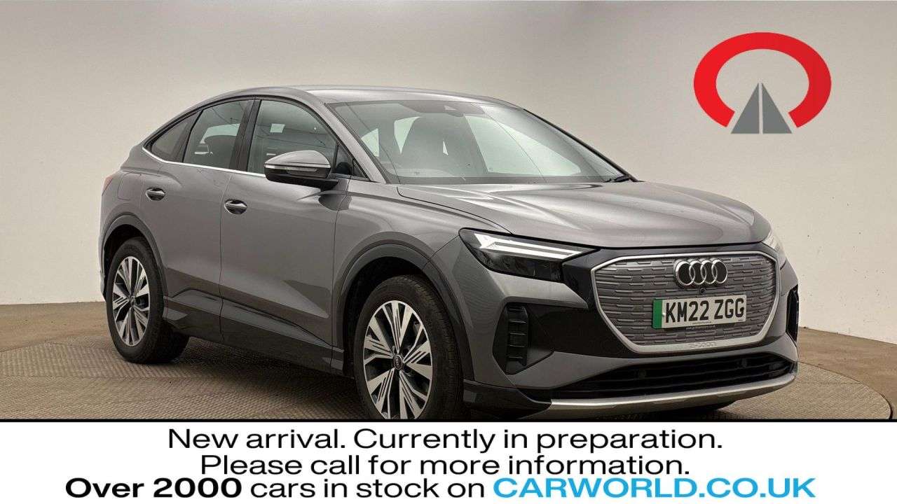 A 2022 AUDI Q4 E-TRON 35 Sport Sportback 5dr Electric Auto 55kWh (170 ps) A 2022 AUDI Q4 E-TRON 35 Sport Sportback 5dr Electric Auto 55kWh (170 ps)