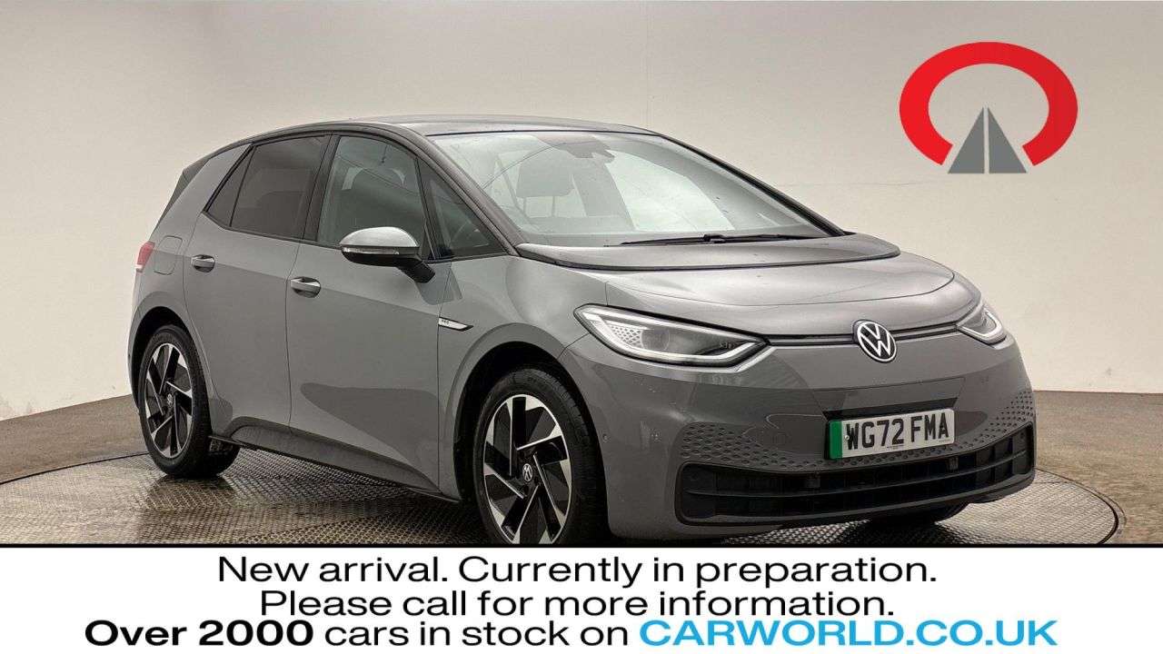 A 2022 VOLKSWAGEN ID3 Pro 58kWh Family Hatchback 5dr Electric Auto (145 ps) A 2022 VOLKSWAGEN ID3 Pro 58kWh Family Hatchback 5dr Electric Auto (145 ps)