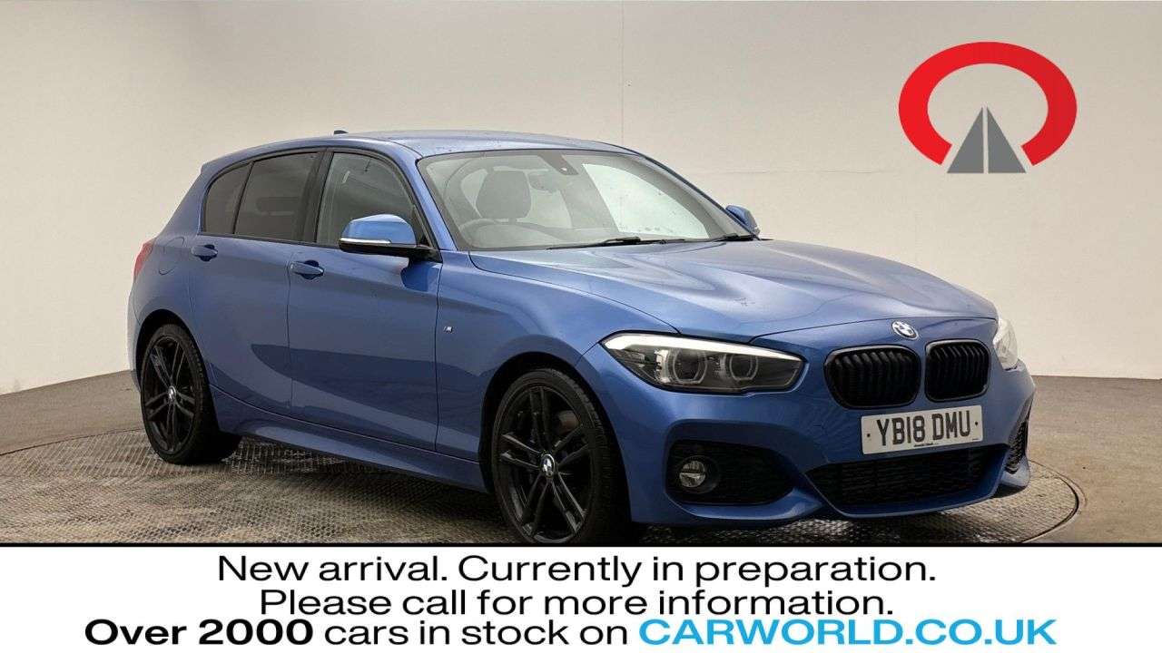 A 2018 BMW 1 SERIES 1.5 118i M Sport Shadow Edition Hatchback 5dr Petrol Manual Euro 6 (s/s) (1 A 2018 BMW 1 SERIES 1.5 118i M Sport Shadow Edition Hatchback 5dr Petrol Manual Euro 6 (s/s) (1