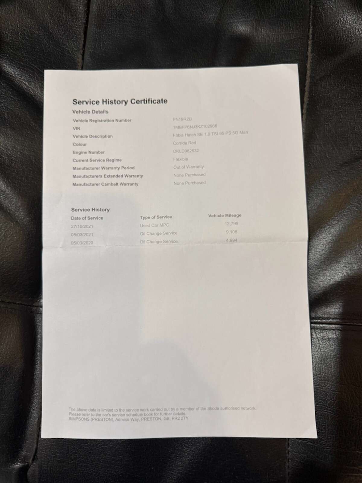 2019 SKODA FABIA 2019 SKODA FABIA