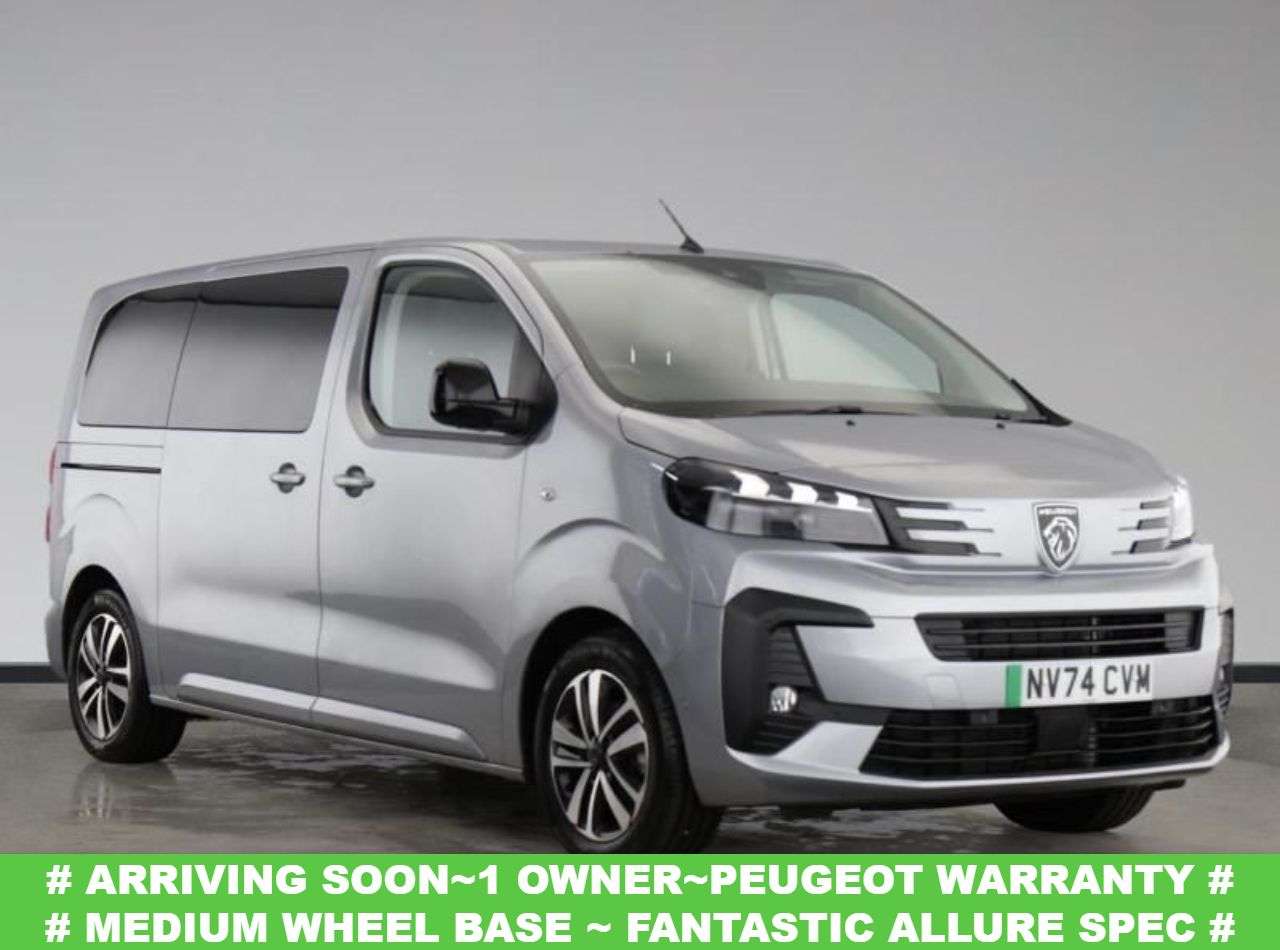 A 2024 PEUGEOT E- TRAVELLER 75kWh Allure Standard MPV 5dr Electric Auto MWB (8 Seat, 11kW Charger) (136 A 2024 PEUGEOT E- TRAVELLER 75kWh Allure Standard MPV 5dr Electric Auto MWB (8 Seat, 11kW Charger) (136