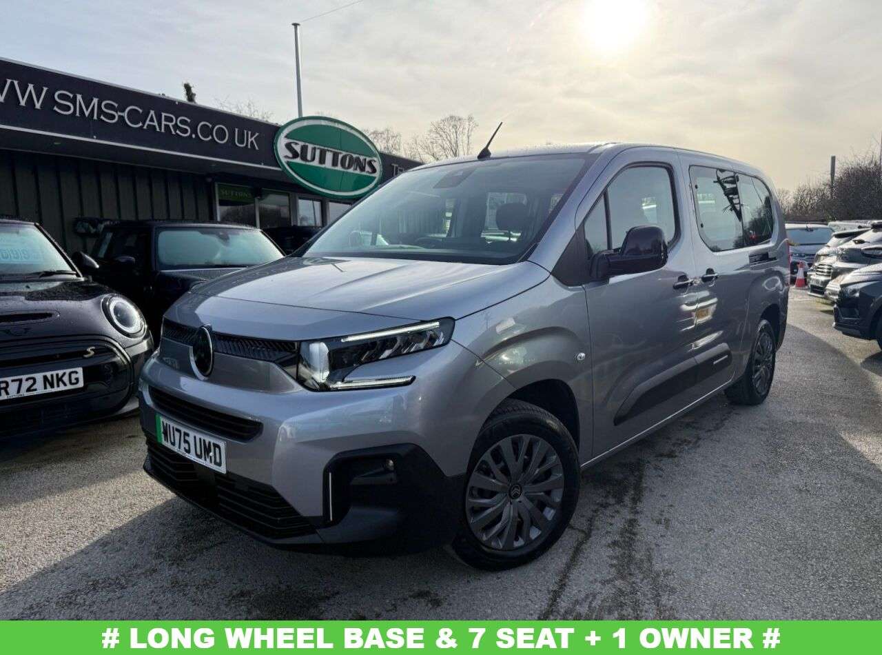 A 2025 CITROEN E-BERLINGO 52kWh PLUS XL MPV 5dr Electric Auto (7.4kW Charger) (136 ps) 1 OWNER~CAR PL A 2025 CITROEN E-BERLINGO 52kWh PLUS XL MPV 5dr Electric Auto (7.4kW Charger) (136 ps) 1 OWNER~CAR PL