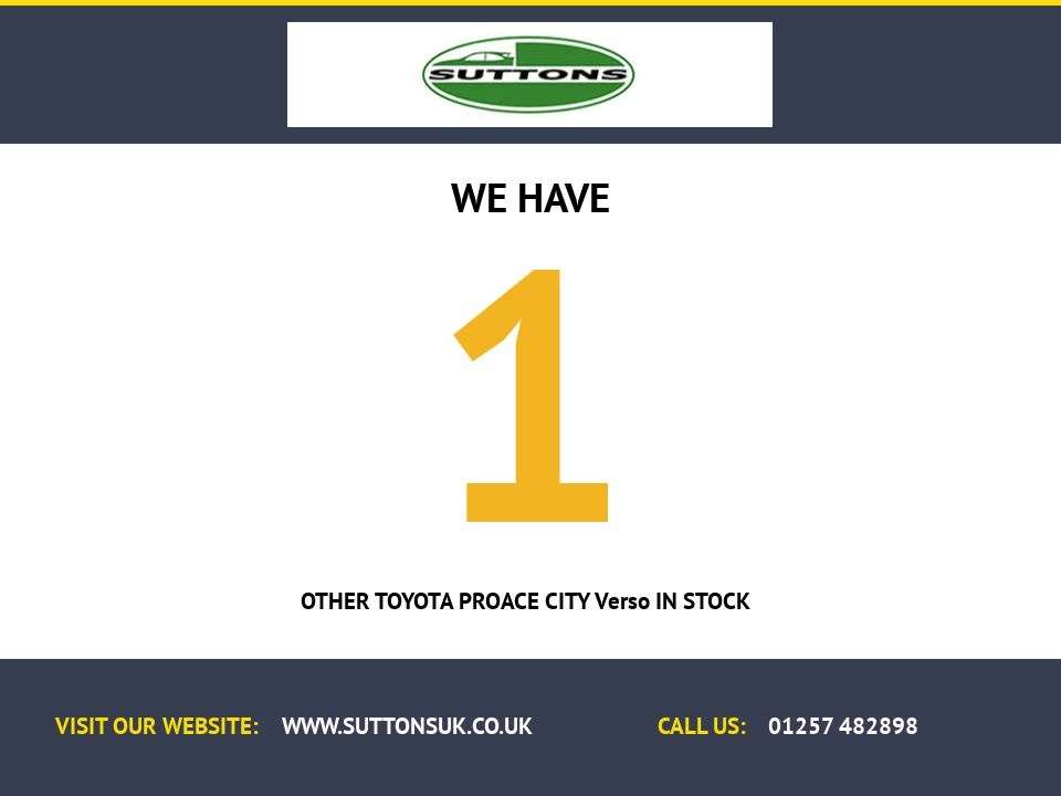 A 2025 TOYOTA PROACE CITY VERSO 50kWh Design Short MPV 5dr Electric Auto (136 ps) 1 OWNER~TOYOTA WARRANTY~C A 2025 TOYOTA PROACE CITY VERSO 50kWh Design Short MPV 5dr Electric Auto (136 ps) 1 OWNER~TOYOTA WARRANTY~C