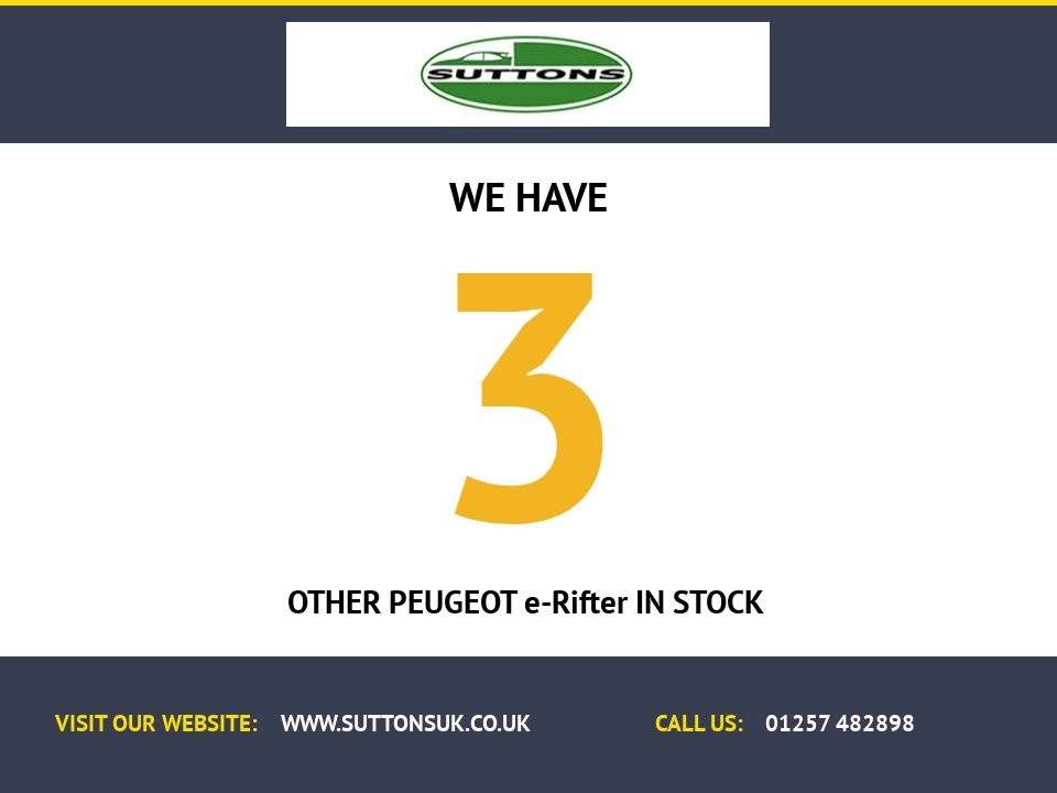 A 2026 PEUGEOT E-RIFTER 52kWh GT Long MPV 5dr Electric Auto (11kW Charger) (136 ps) MASSIVE SAVING A 2026 PEUGEOT E-RIFTER 52kWh GT Long MPV 5dr Electric Auto (11kW Charger) (136 ps) MASSIVE SAVING