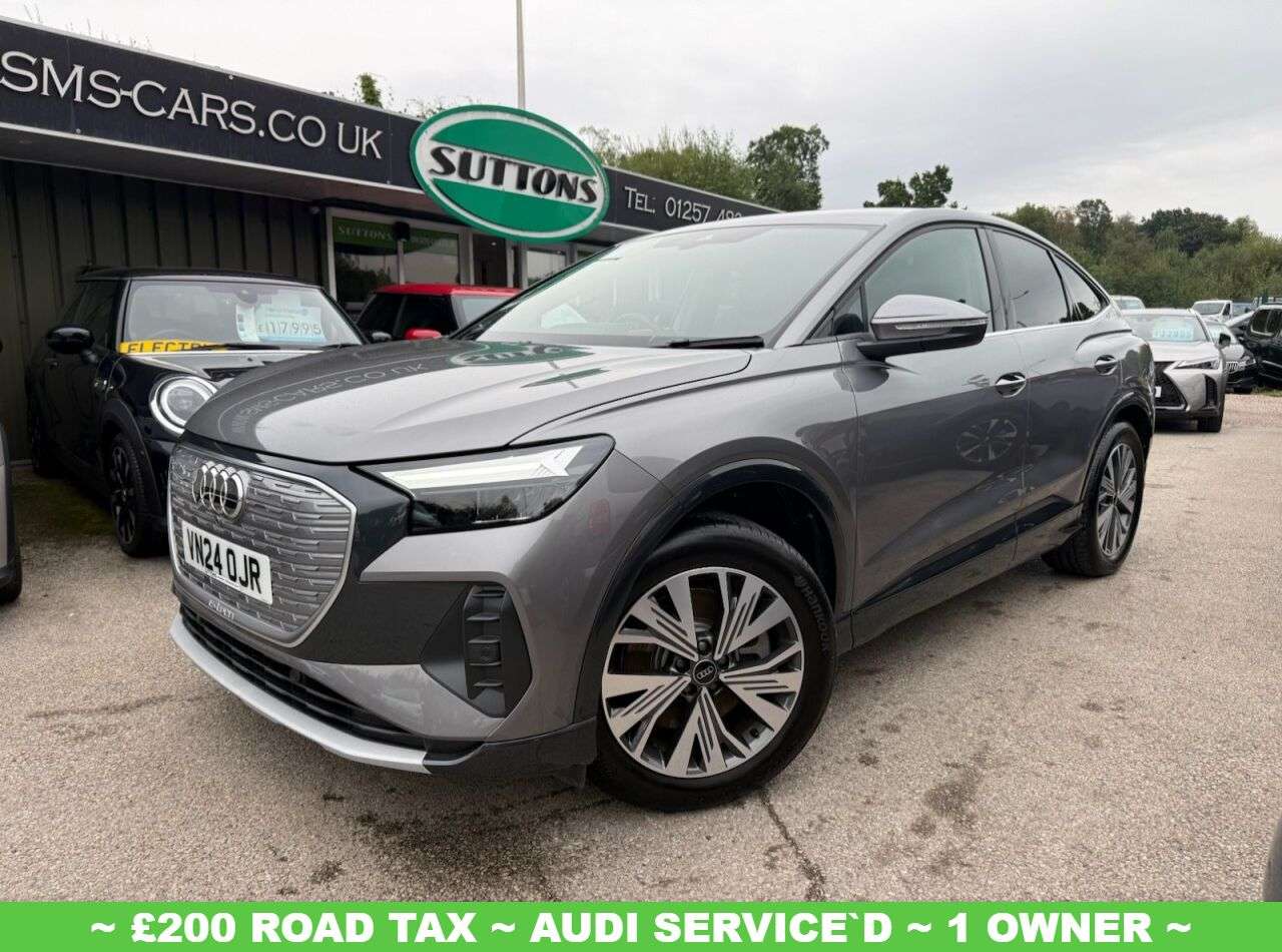 A 2024 AUDI Q4 E-TRON 45 Sport Sportback 5dr Electric Auto quattro 82kWh (286 ps) **FIRST REGISTE A 2024 AUDI Q4 E-TRON 45 Sport Sportback 5dr Electric Auto quattro 82kWh (286 ps) **FIRST REGISTE
