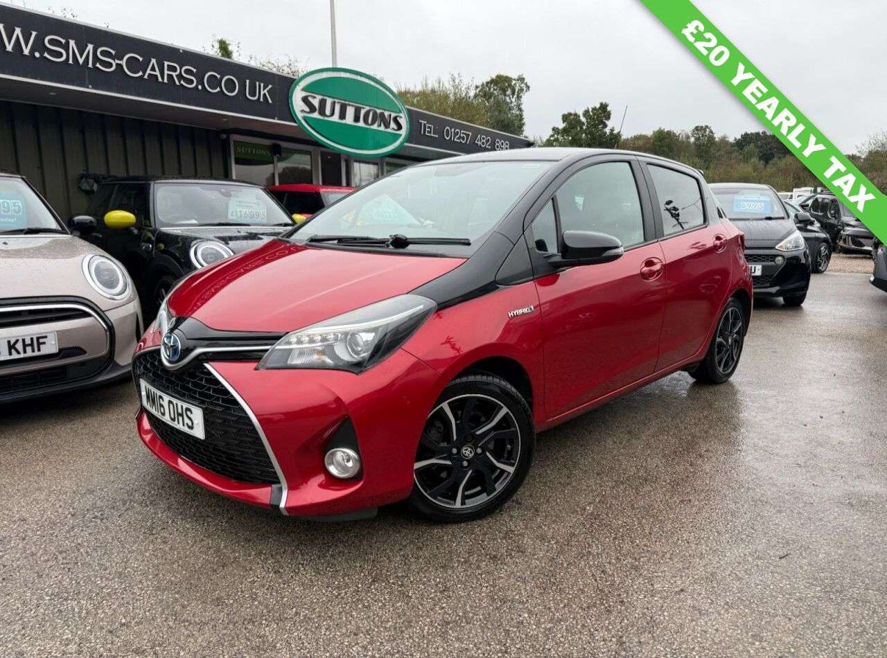 A 2016 TOYOTA YARIS 1.5 VVT-h Design Hatchback 5dr Petrol Hybrid E-CVT Euro 6 (101 ps) £20 YEAR A 2016 TOYOTA YARIS 1.5 VVT-h Design Hatchback 5dr Petrol Hybrid E-CVT Euro 6 (101 ps) £20 YEAR