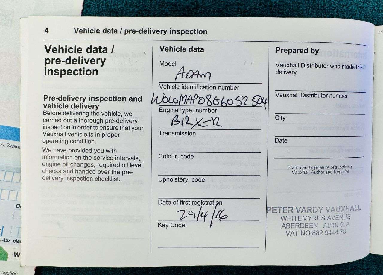 2016 VAUXHALL ADAM 2016 VAUXHALL ADAM