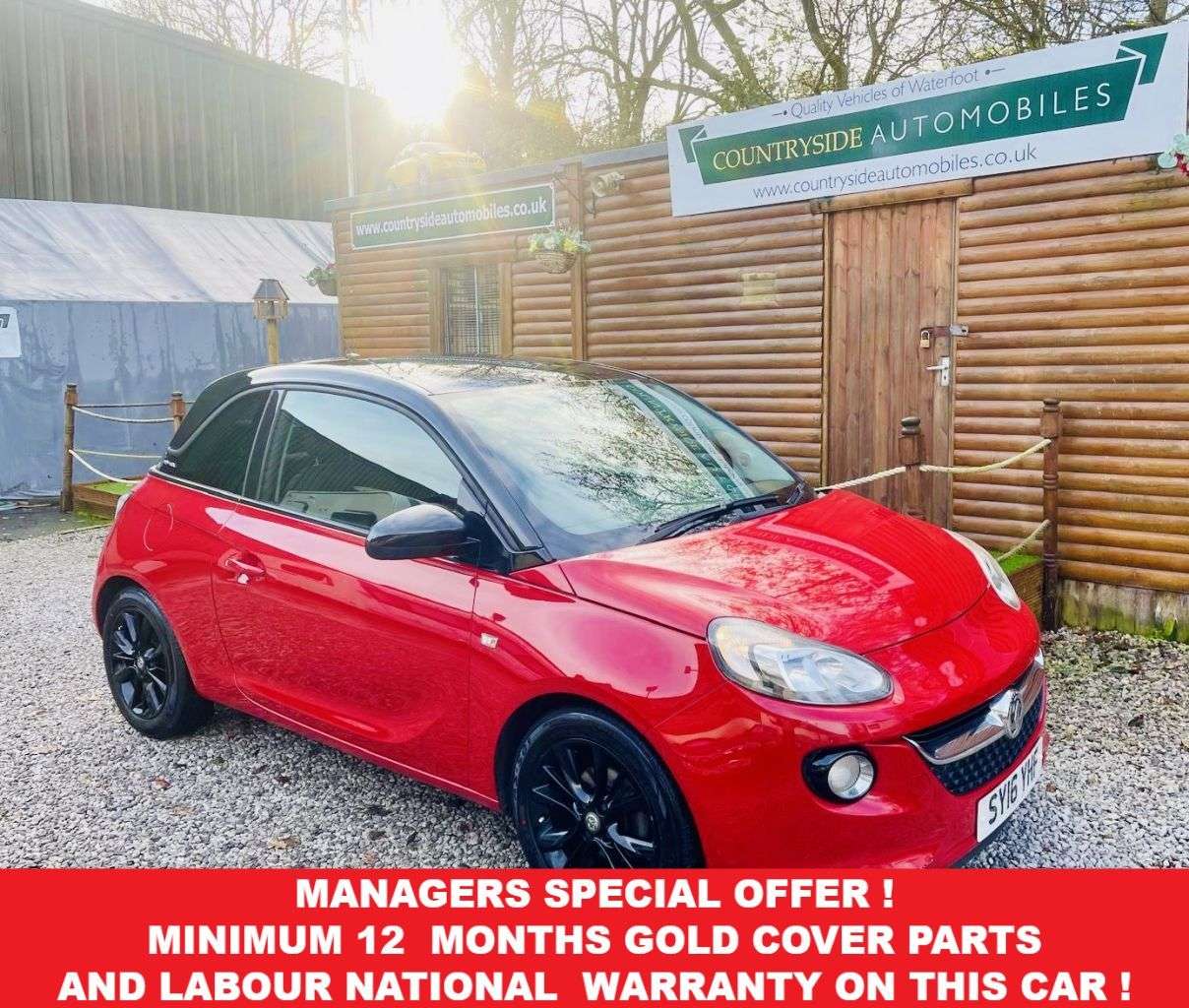 A 2016 VAUXHALL ADAM 1.2i JAM Hatchback 3dr Petrol Manual Euro 6 (70 ps) ILL BE BLACK ROOF # 16 A 2016 VAUXHALL ADAM 1.2i JAM Hatchback 3dr Petrol Manual Euro 6 (70 ps) ILL BE BLACK ROOF # 16