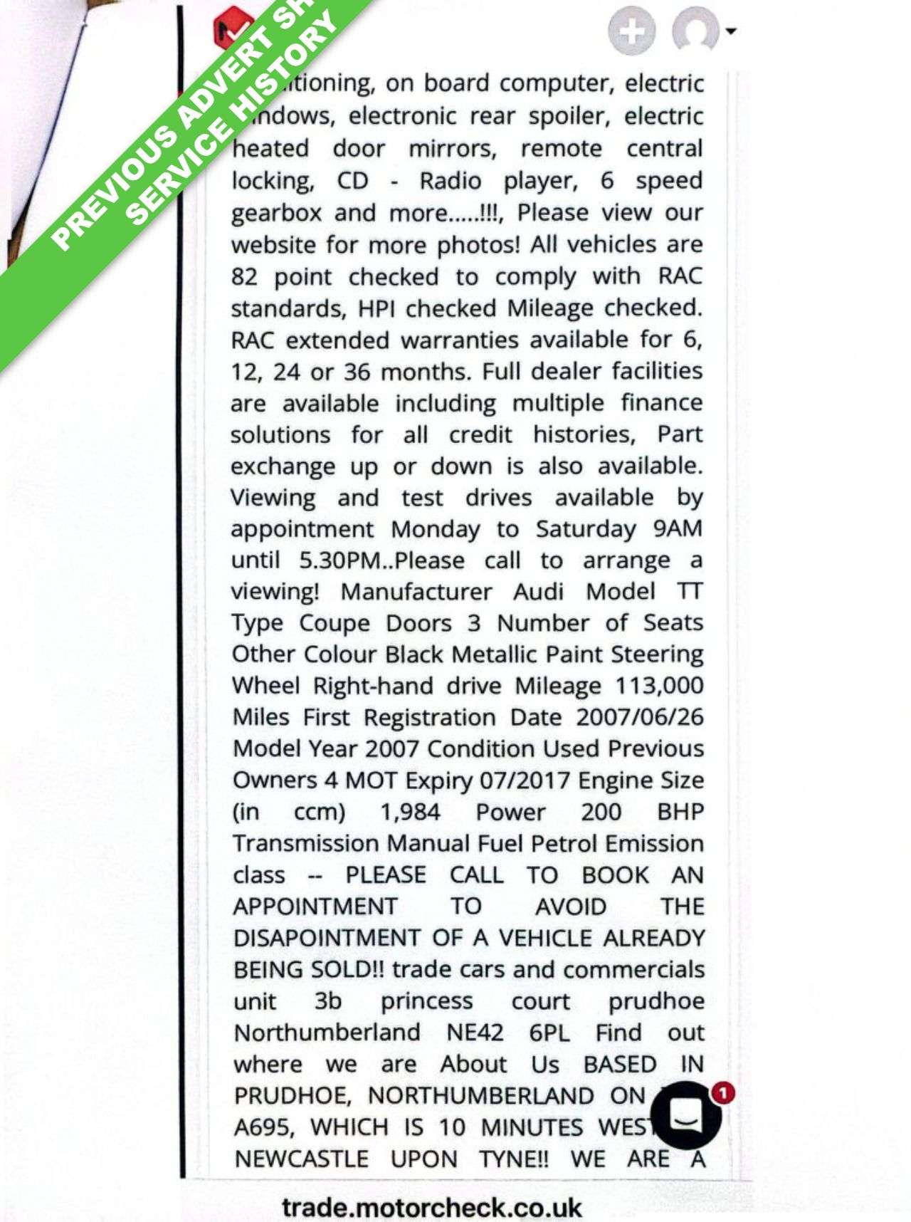 2007 AUDI TT 2007 AUDI TT