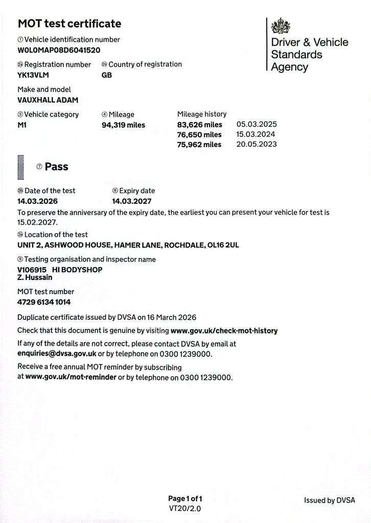 2013 VAUXHALL ADAM 2013 VAUXHALL ADAM