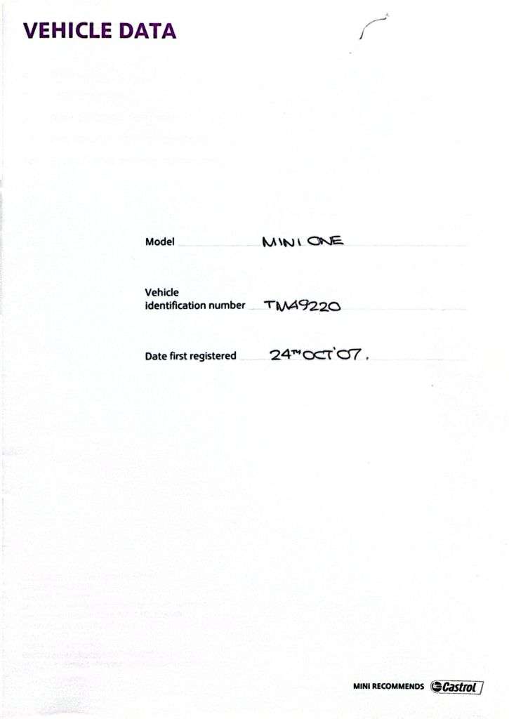 2007 MINI HATCH 2007 MINI HATCH