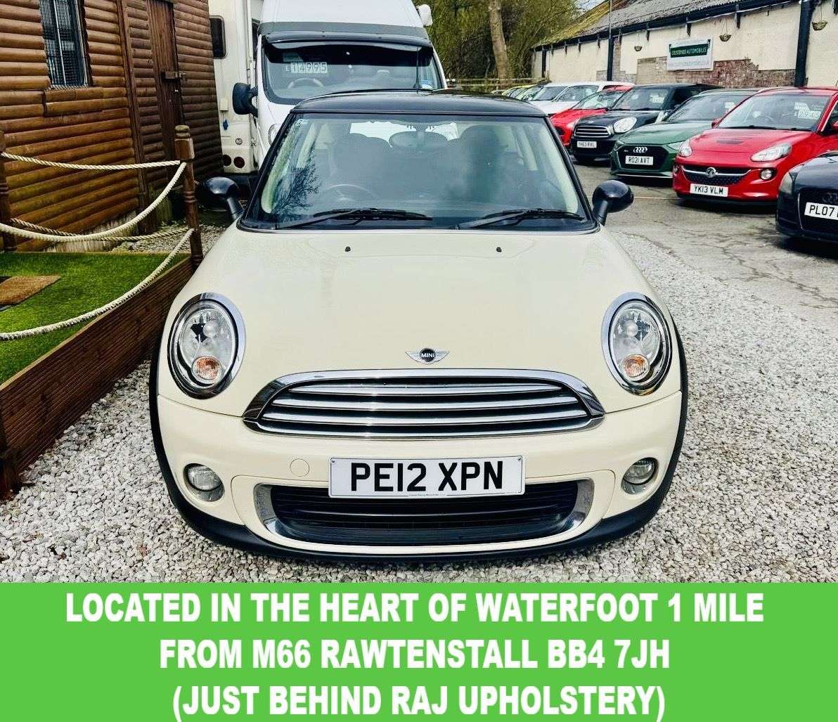 A 2012 MINI HATCH 1.6 One Hatchback 3dr Petrol Manual Euro 5 (98 ps) FULL SERVICE AND NEW MOT A 2012 MINI HATCH 1.6 One Hatchback 3dr Petrol Manual Euro 5 (98 ps) FULL SERVICE AND NEW MOT