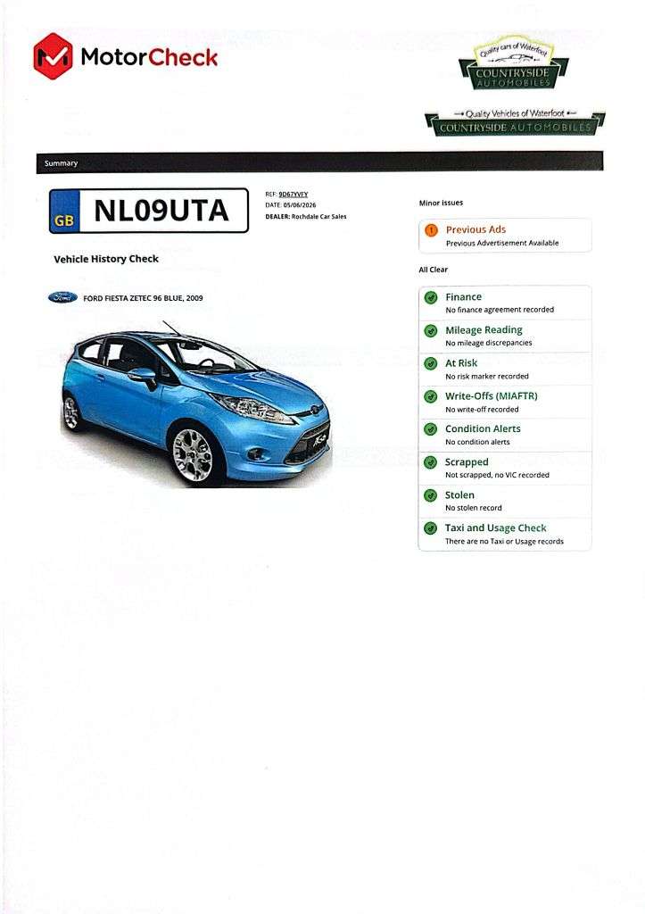 2009 FORD FIESTA 2009 FORD FIESTA
