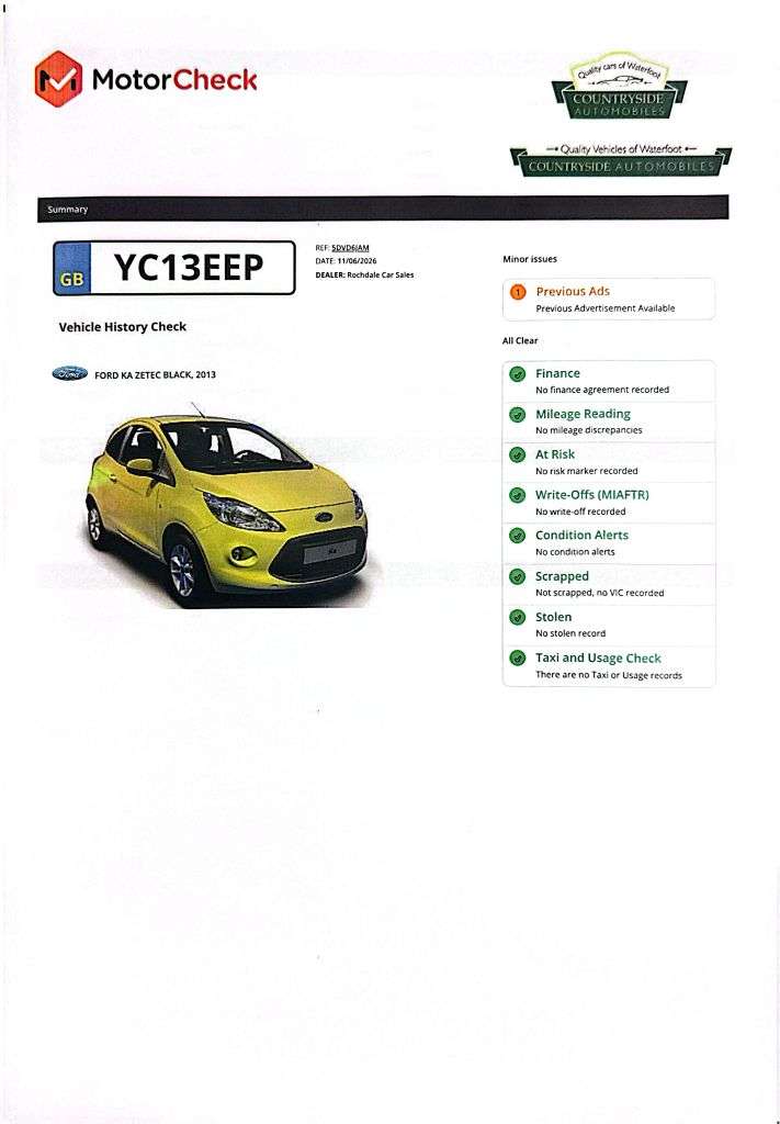 2013 FORD KA 2013 FORD KA
