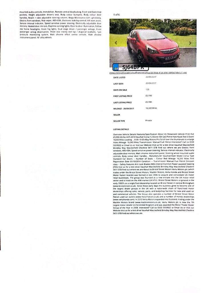 2014 VAUXHALL CORSA 2014 VAUXHALL CORSA