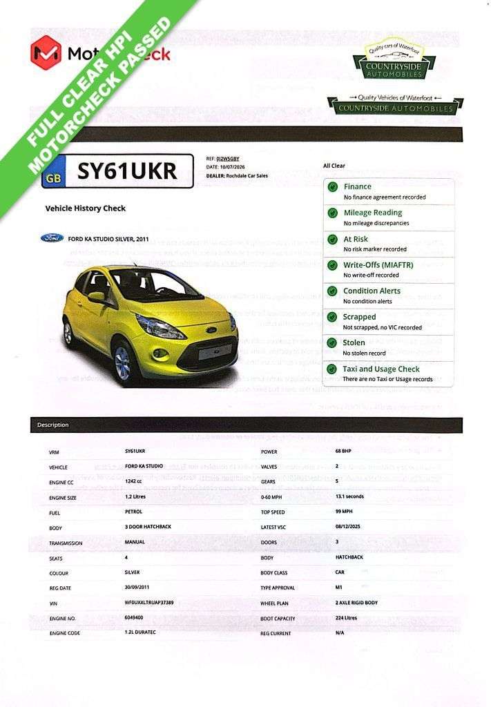 2011 FORD KA 2011 FORD KA