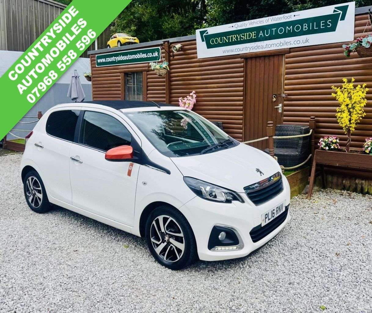A 2016 PEUGEOT 108 1.2 PureTech Roland Garros Top! 5dr Petrol Manual Euro 6 (82 ps) OPEN TOP & A 2016 PEUGEOT 108 1.2 PureTech Roland Garros Top! 5dr Petrol Manual Euro 6 (82 ps) OPEN TOP &
