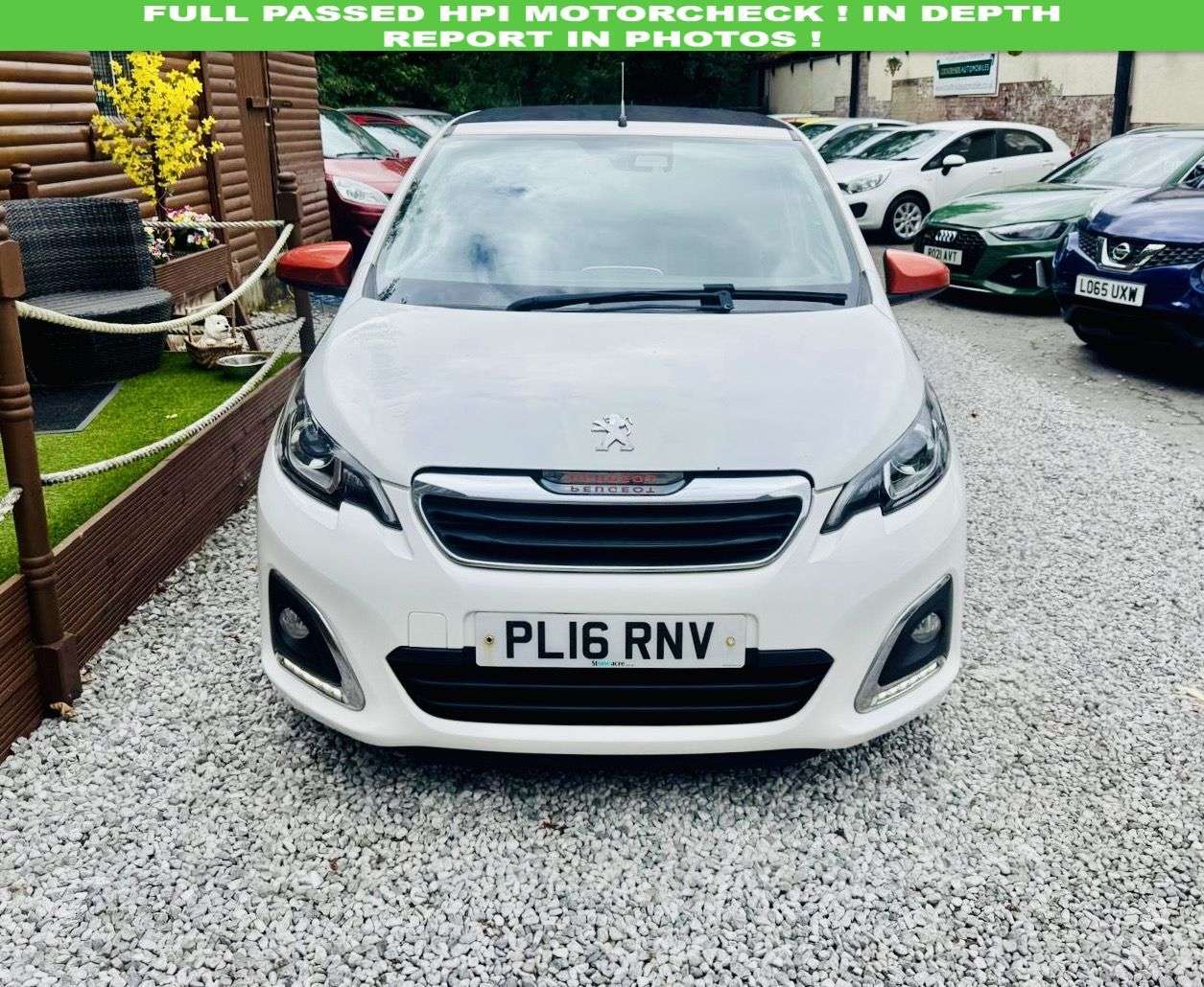 A 2016 PEUGEOT 108 1.2 PureTech Roland Garros Top! 5dr Petrol Manual Euro 6 (82 ps) OPEN TOP & A 2016 PEUGEOT 108 1.2 PureTech Roland Garros Top! 5dr Petrol Manual Euro 6 (82 ps) OPEN TOP &