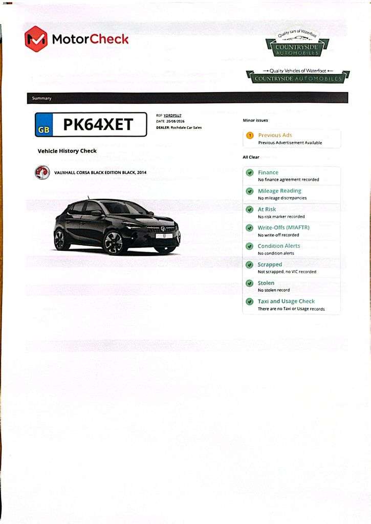 2014 VAUXHALL CORSA 2014 VAUXHALL CORSA