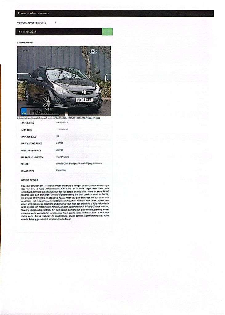 2014 VAUXHALL CORSA 2014 VAUXHALL CORSA