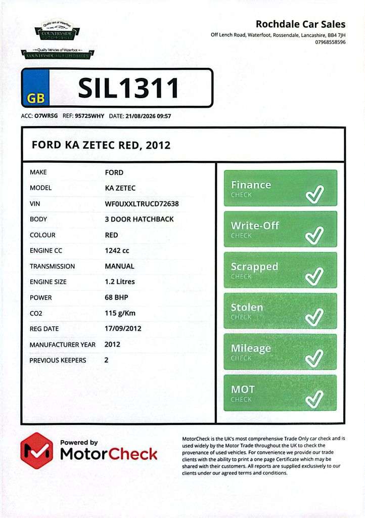2012 FORD KA 2012 FORD KA
